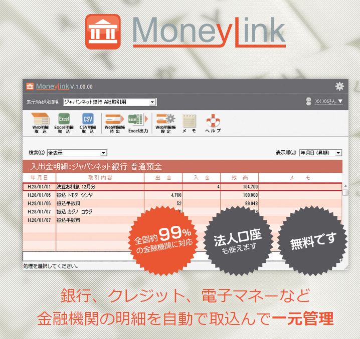 Moneylinkのwebサイト